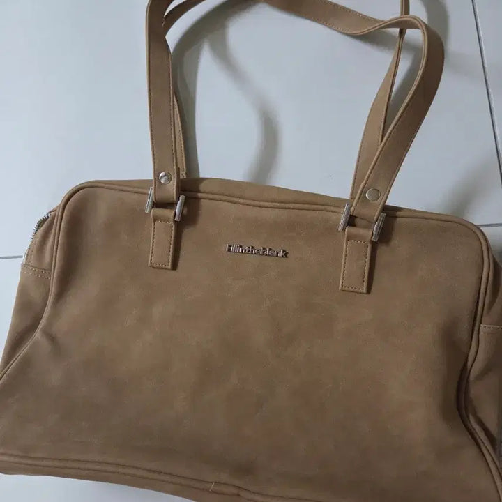 [BUNJANG] Filluminate Blank Brown Suede Shoulder Bag / 필인더블랭크 브라운 스웨이드 숄더백