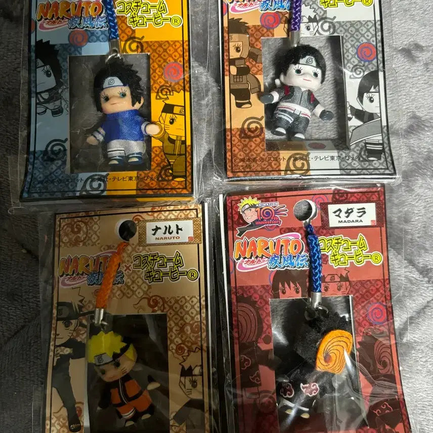 [BUNJANG] Naruto Shippuden Qposket Strap Set (Sai, Sasuke, Madara, Obito, Naruto) Vintage / 나루토 큐피 질풍전스트랩  (사이/사스케/마다라토비오비토/나루토) 고전