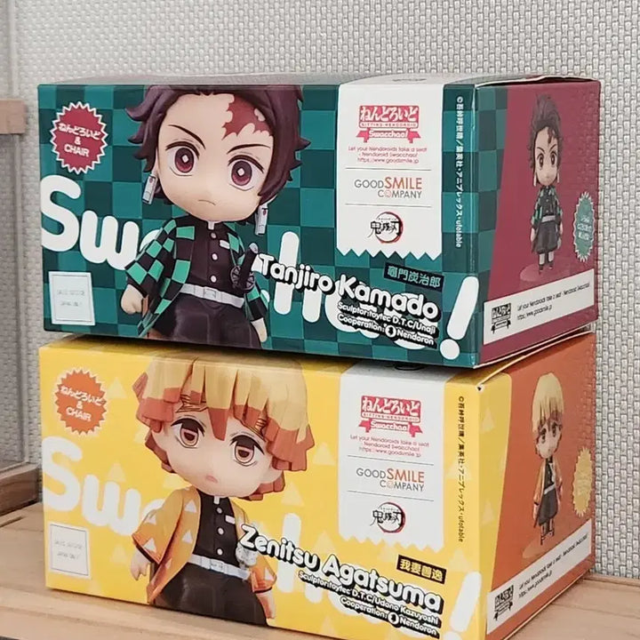 [BUNJANG] Tanjiro &amp; Zenitsu Nendoroid Swacchao Bundle Set / [일괄] 탄지로+젠이츠 / 넨도로이드 스왓챠오