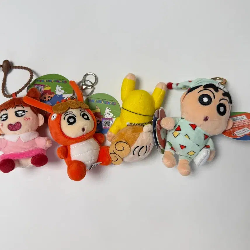 [BUNJANG] Crayon Shin-chan Shin-chan &amp; Nene-chan Doll Keyring Set / 짱구 짱아 인형 키링 세트