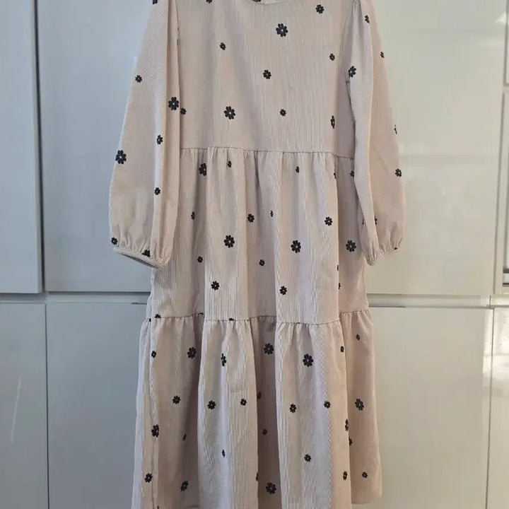 [BUNJANG] Corduroy Floral Long Dress / 코듀로이 꽃무늬 롱 원피스