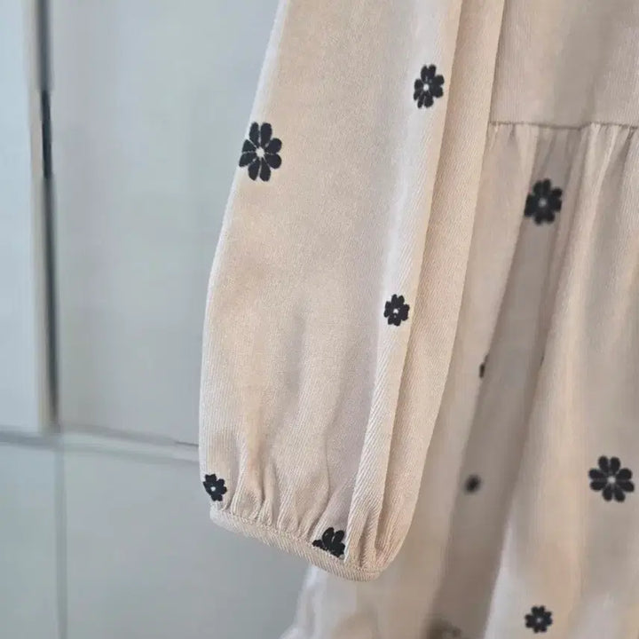 [BUNJANG] Corduroy Floral Long Dress / 코듀로이 꽃무늬 롱 원피스