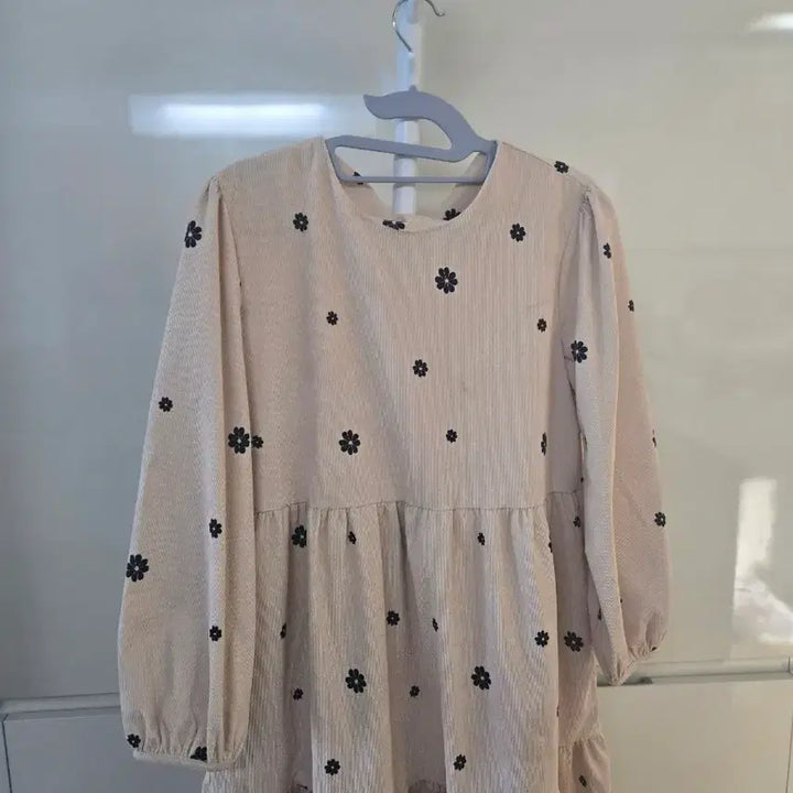 [BUNJANG] Corduroy Floral Long Dress / 코듀로이 꽃무늬 롱 원피스