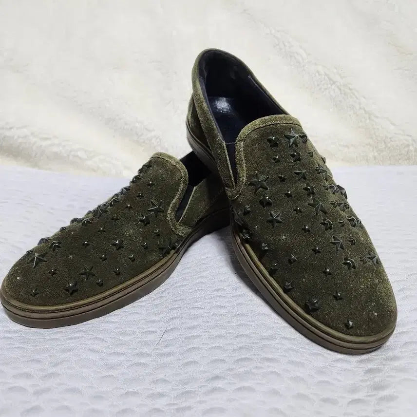[BUNJANG] Jimmy Choo Suede Star Studded Slip-On Sneakers / 지미추 스웨이드 별 스터드 슬립온