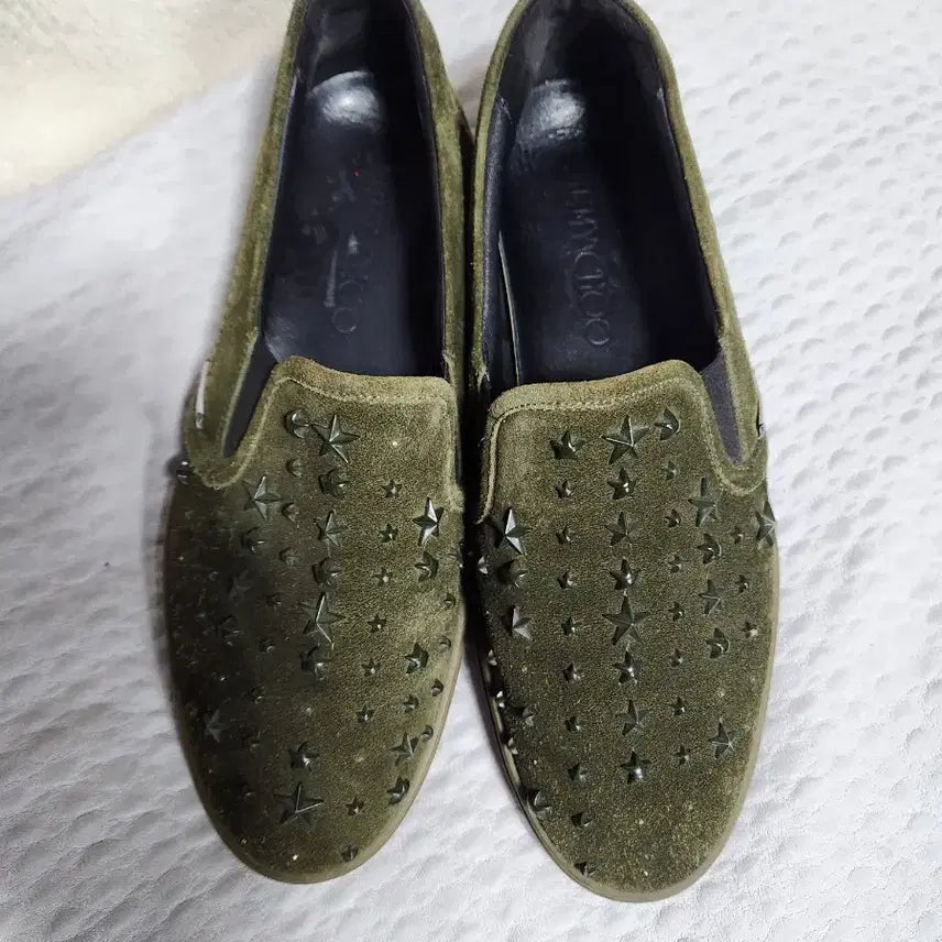 [BUNJANG] Jimmy Choo Suede Star Studded Slip-On Sneakers / 지미추 스웨이드 별 스터드 슬립온