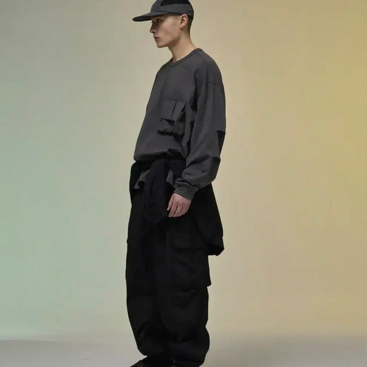 [BUNJANG] Moif Magazine Pocket T-Shirt Charcoal / 모이프 매거진 포켓 티[2] 차콜