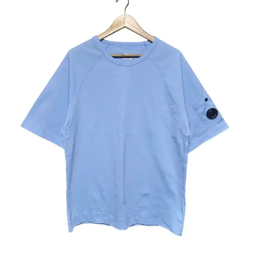 [BUNJANG] C.P. Company 19SS Light Fleece Short Sleeve Sweatshirt Sky Blue XL / 극미사용19SS C.P. 컴퍼니 라이트 플리스 숏슬리브 스웨트셔츠 반팔