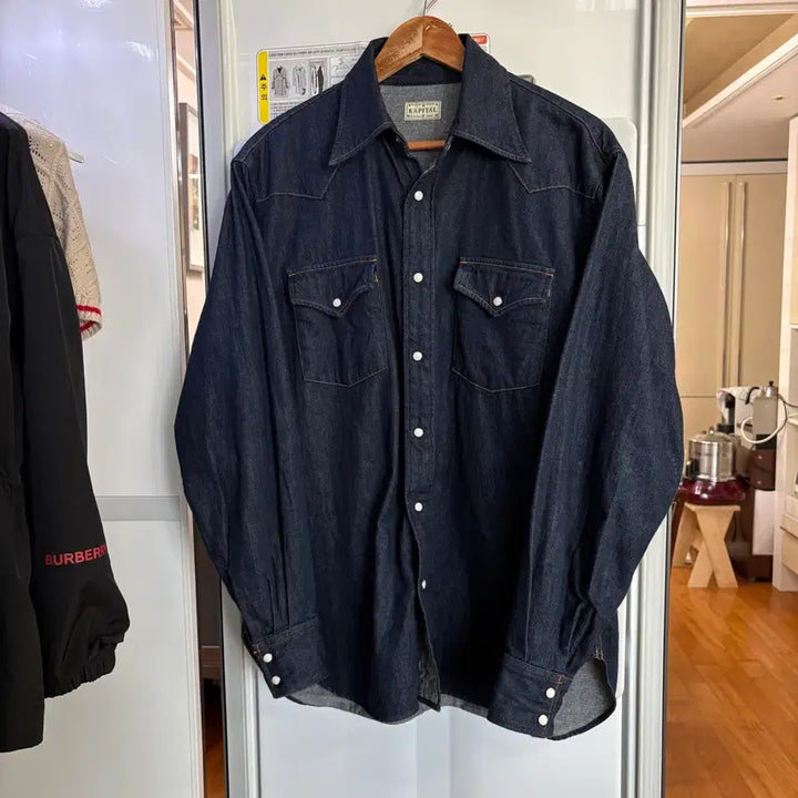 [BUNJANG] Kapital 8oz Denim Western Shirt / 캐피탈 8온즈 데님 웨스턴 셔츠