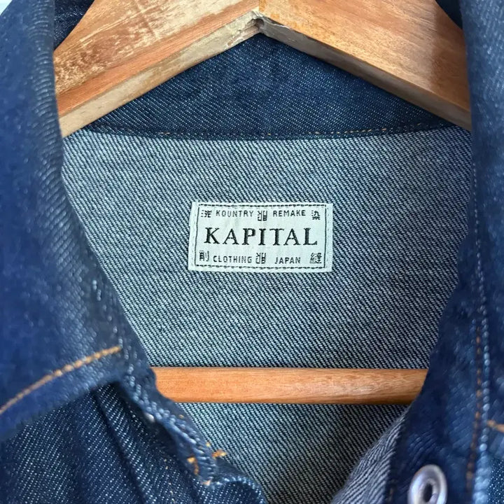 [BUNJANG] Kapital 8oz Denim Western Shirt / 캐피탈 8온즈 데님 웨스턴 셔츠