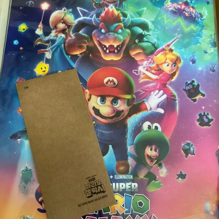 [BUNJANG] Super Mario Galaxy 4DX Movie Poster + TTT Bundle Set / 특전 슈퍼마리오 갤럭시 4DX 영화 포스터 + TTT 일괄 세트