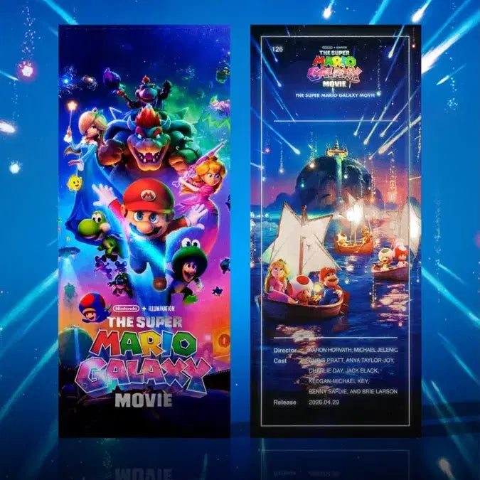 [BUNJANG] Super Mario Galaxy 4DX Movie Poster + TTT Bundle Set / 특전 슈퍼마리오 갤럭시 4DX 영화 포스터 + TTT 일괄 세트