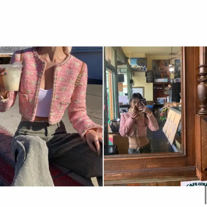 [BUNJANG] Scircle Santa Monica Tweed Jacket / 서쿠키 산타모니카 트위드자켓 S