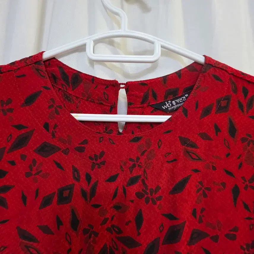 [BUNJANG] Punggi Inyeon Red Short-Sleeve Blouse / 풍기인견여성 빨간색 반팔 블라우스95