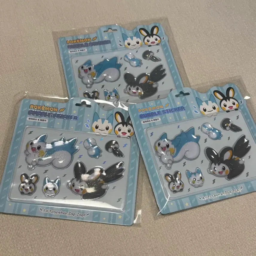 [BUNJANG] Pokemon Seongsu Pop-up Pachirisu Emolga Bubble Sticker / 포켓몬 성수 팝업 파치리스에몽가 버블 스티커