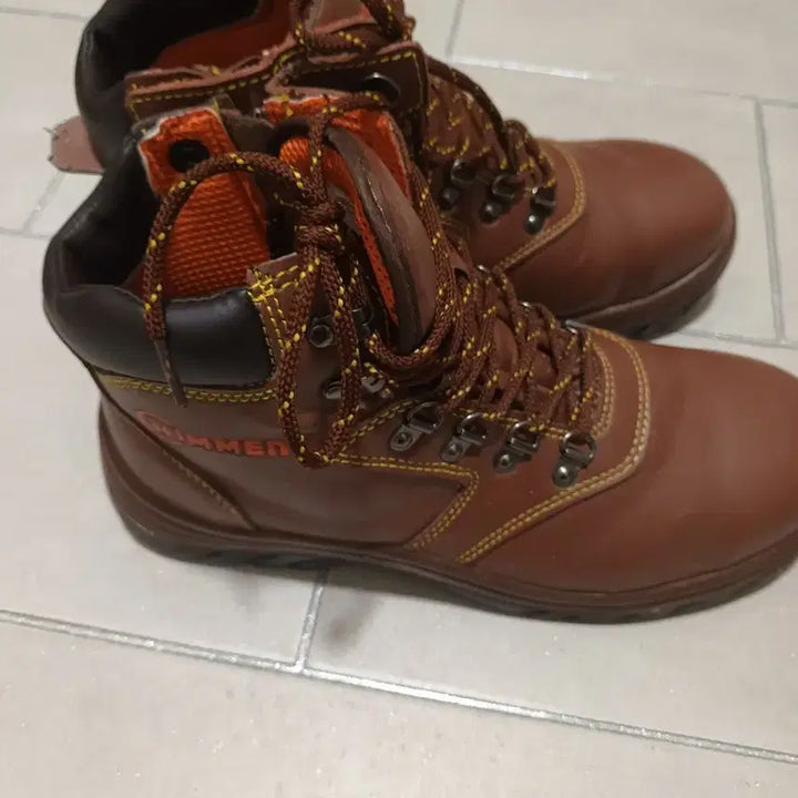 [BUNJANG] HUMMER Brown Walker Boots / HUMMER 험머 갈색 워커 부츠