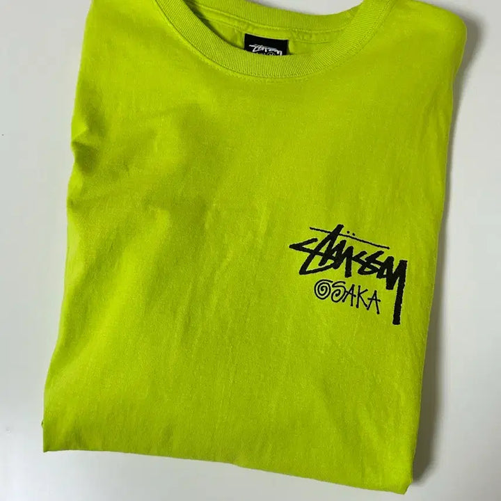 [BUNJANG] Stussy Osaka Fluorescent Short Sleeve T-Shirt / 스투시 오사카 반팔 티셔츠 M