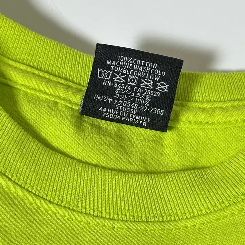 [BUNJANG] Stussy Osaka Fluorescent Short Sleeve T-Shirt / 스투시 오사카 반팔 티셔츠 M
