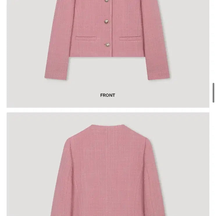 [BUNJANG] LIST Pink Tweed Jacket Size 55 / 리스트 LIST 핑크 트위드 자켓 55