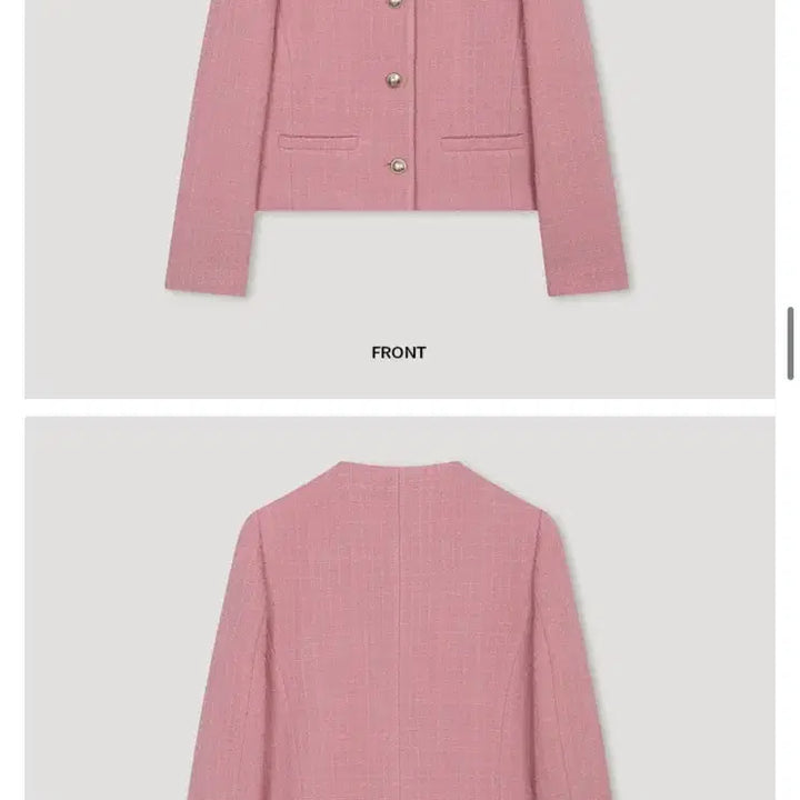 [BUNJANG] LIST Pink Tweed Jacket Size 55 / 리스트 LIST 핑크 트위드 자켓 55
