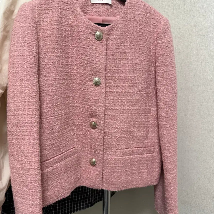 [BUNJANG] LIST Pink Tweed Jacket Size 55 / 리스트 LIST 핑크 트위드 자켓 55