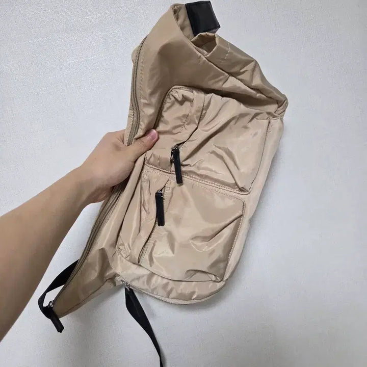 [BUNJANG] Unisex Brown Crossbody Waist Bag / 크로스백 힙색 갈색 (남/여 공용)