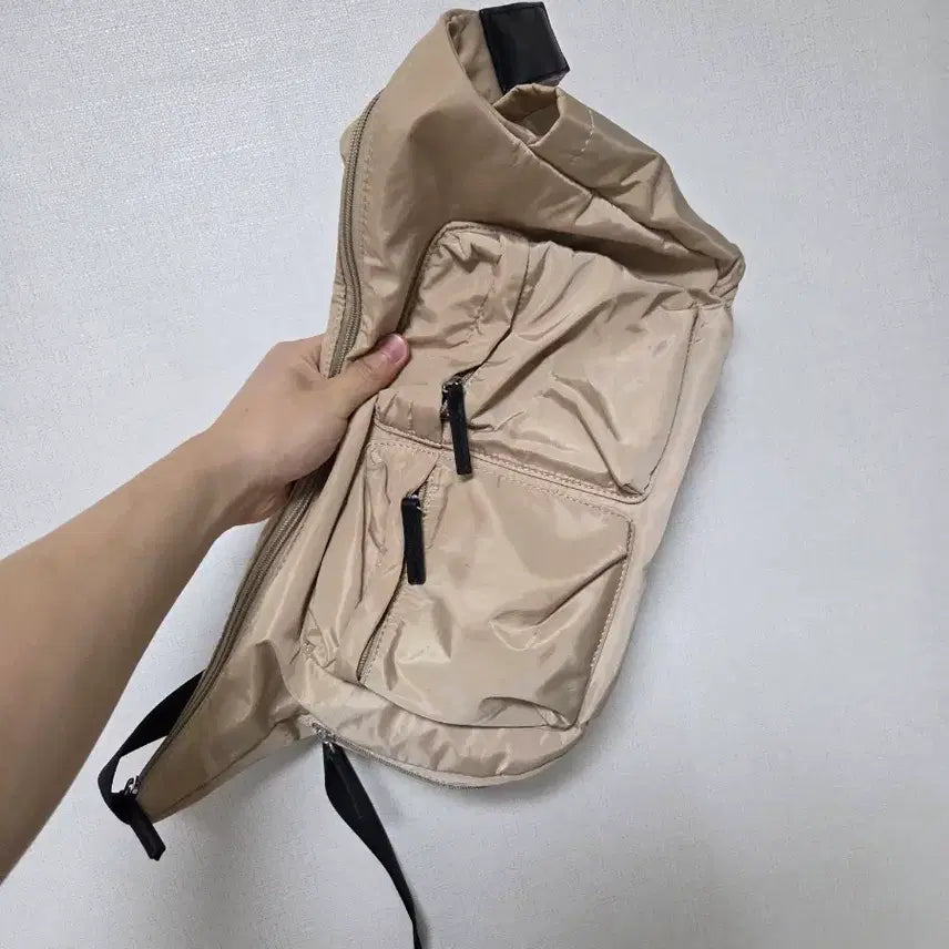[BUNJANG] Unisex Brown Crossbody Waist Bag / 크로스백 힙색 갈색 (남/여 공용)