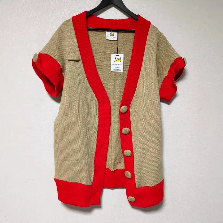 [BUNJANG] Basquiat Beige Oversized Long Cardigan / 텍달린새제품!바스키아 베이지 반팔  박시롱가디건 봄여름용