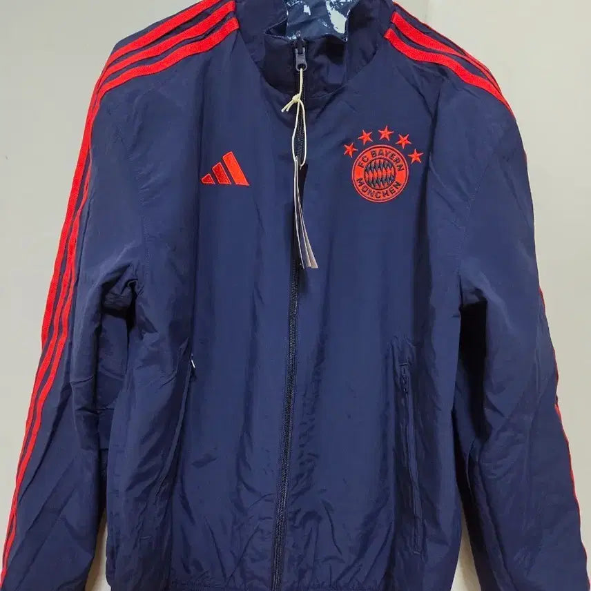 [BUNJANG] Adidas FC Bayern Munich Reversible Anthem Jacket Navy Size M / [새상품 사이즈 M]아디다스 FC바이에른 뮌헨 리버시블 앤섬 자켓 네이비