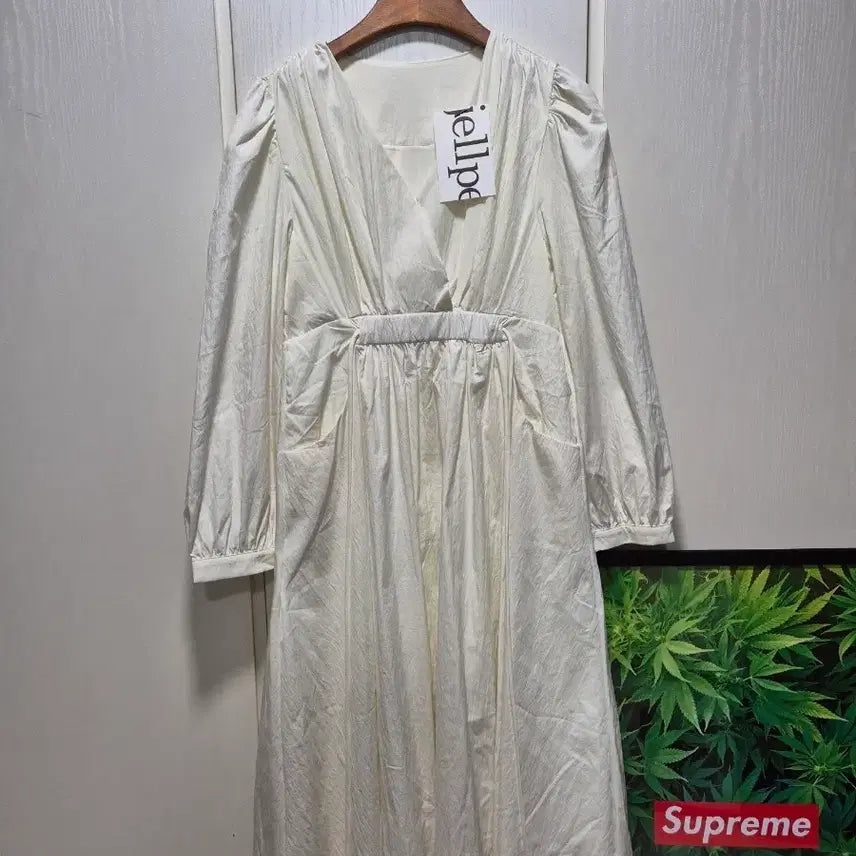 [BUNJANG] Jellpea Ivory Linen Blend Long Dress / (타임세일)(새상품)jellpea 아이보리 바스락 롱 원피스