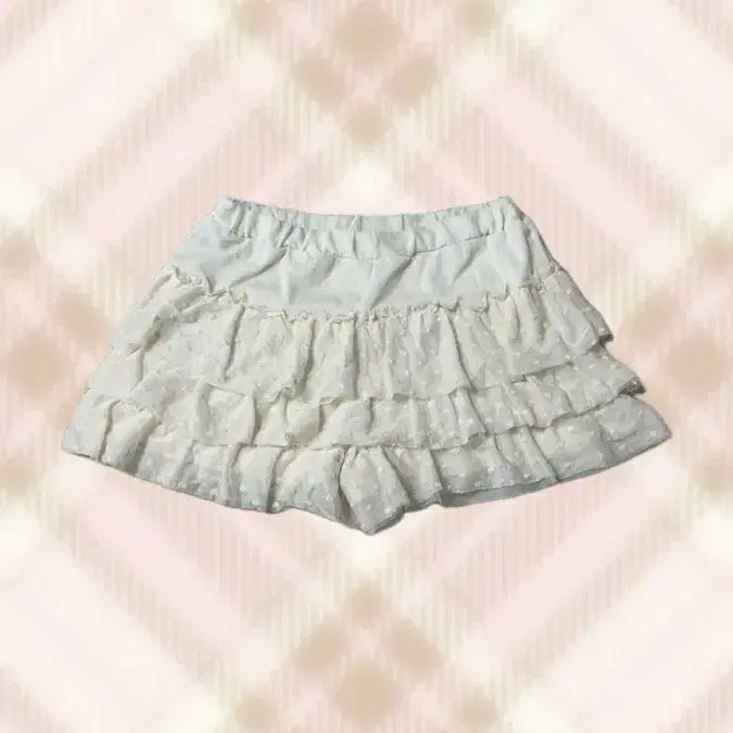 [BUNJANG] INGNI Ivory Dot Culotte Skirt / 잉그니 아이보리 도트 땡땡이 큐롯 스커트 치마 라떼 히메 갸루 러블리
