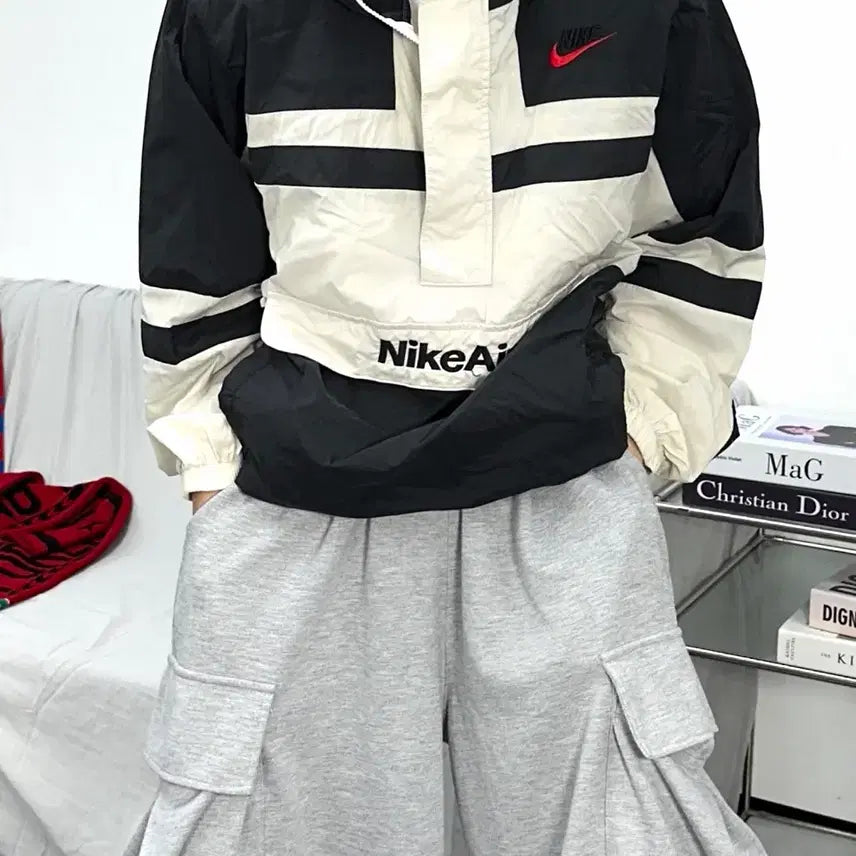 [BUNJANG] Nike Air Woven Anorak Windbreaker Jacket / 나이키 에어 우븐 아노락 바람막이 자켓
