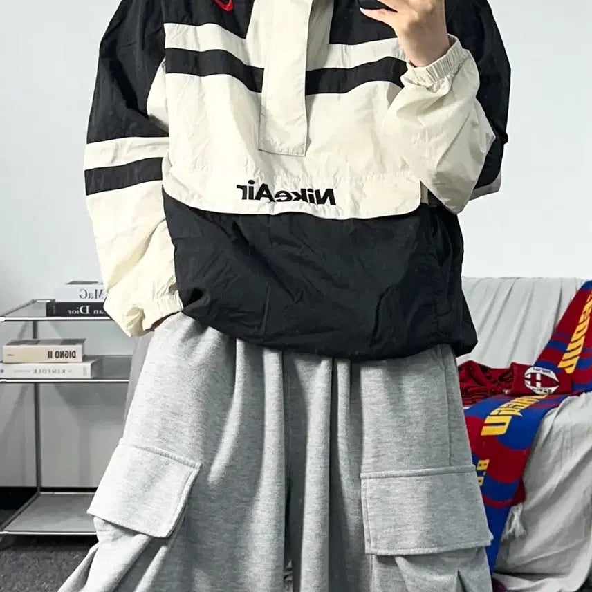[BUNJANG] Nike Air Woven Anorak Windbreaker Jacket / 나이키 에어 우븐 아노락 바람막이 자켓