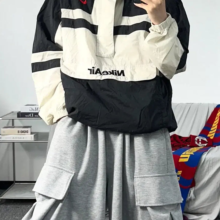 [BUNJANG] Nike Air Woven Anorak Windbreaker Jacket / 나이키 에어 우븐 아노락 바람막이 자켓