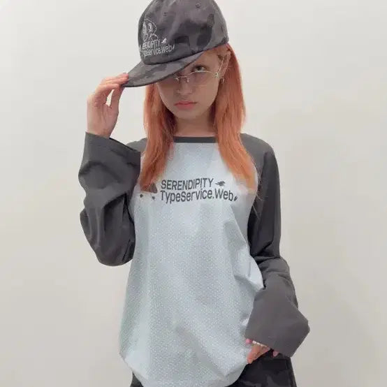[BUNJANG] Typeservice Dot Long Sleeve Charcoal / 새상품 타입서비스 도트 롱슬리브 차콜