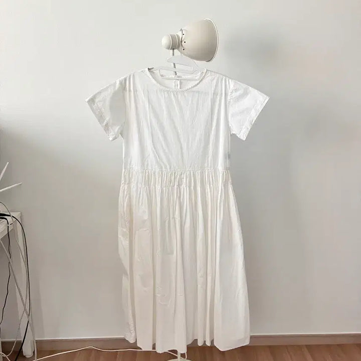 [BUNJANG] White Flare Long Dress / (새상품) 화이트 플레어 롱 원피스