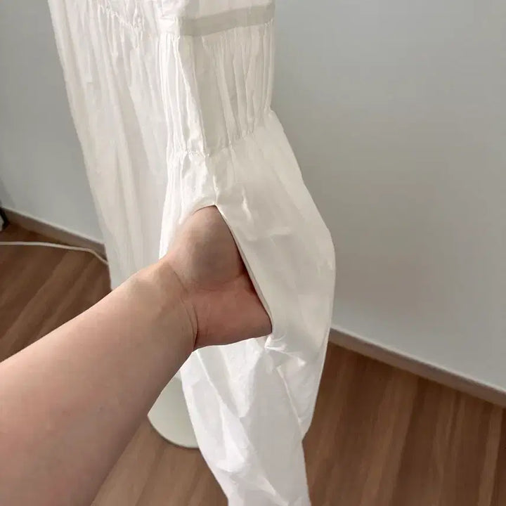 [BUNJANG] White Flare Long Dress / (새상품) 화이트 플레어 롱 원피스