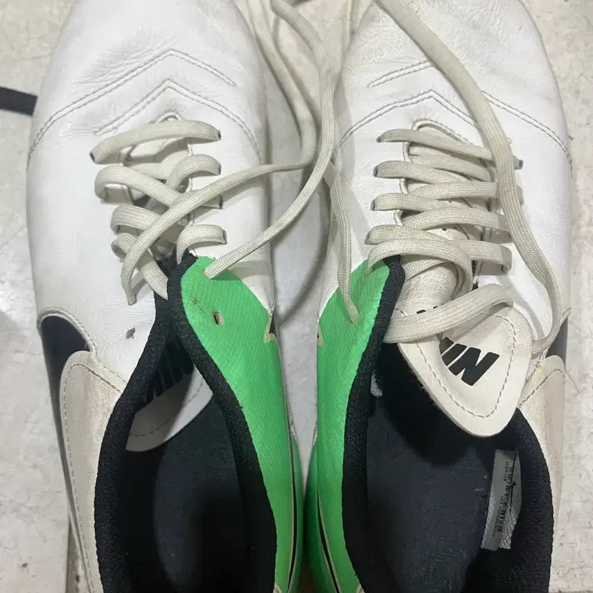 [BUNJANG] Nike Tiempo Legacy FG Soccer Cleats White/Green / 나이키 티엠포 레거시 축구화 화이트/그린