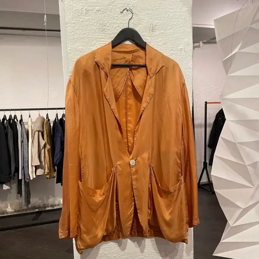 [BUNJANG] Edward Cuming Orange Silk Blazer / EDWARD CUMING 오렌지 실크 블레이저 2