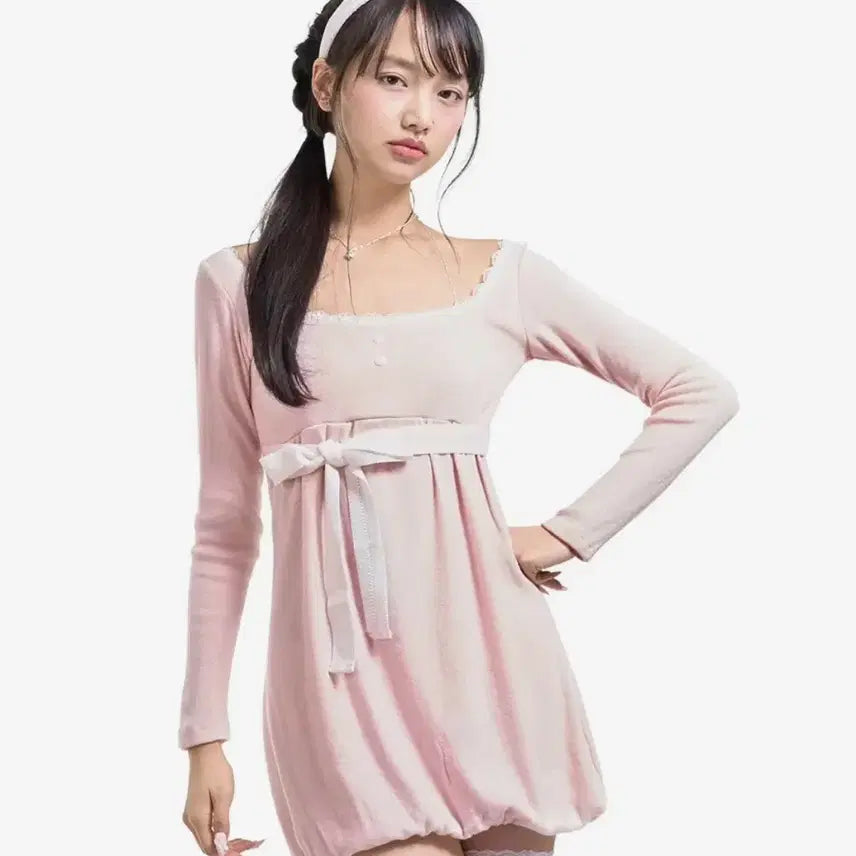 [BUNJANG] Pouring Baby Balloon Dress (Pink) / 포어링 베이비 벌룬 드레스(핑크)