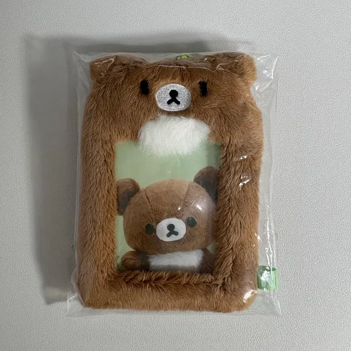 [BUNJANG] Rilakkuma Chairoikoguma Plush Photocard Holder / 리락쿠마 챠이로이코구마 봉제 포토카드 포카홀더 새상품