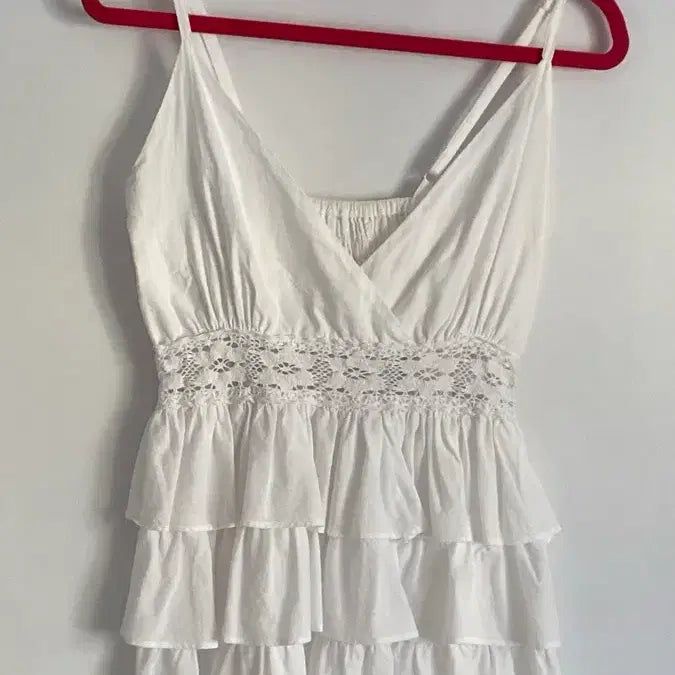 [BUNJANG] Vintage Ruffle Camisole Mori Girl Fairy Style / 빈티지 캉캉 끈나시 엔느 페어리 모리걸