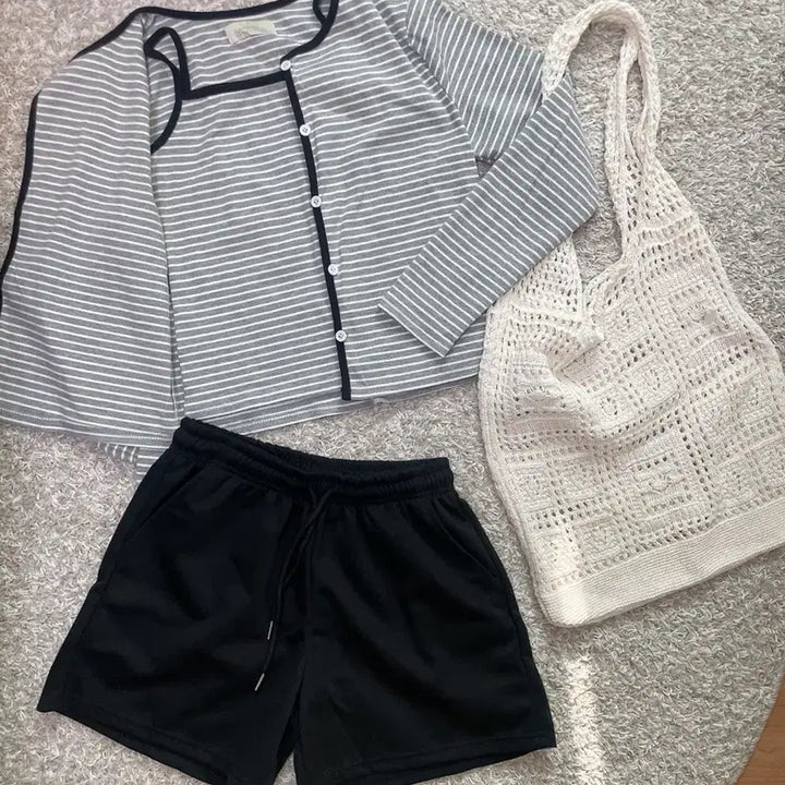 [BUNJANG] 3-Piece Summer Coordination Set: Sleeveless Top, Cardigan, and Air Pants / (새상품) 여름 코디 3종 세트 (나시&amp;가디건&amp;에어팬츠)