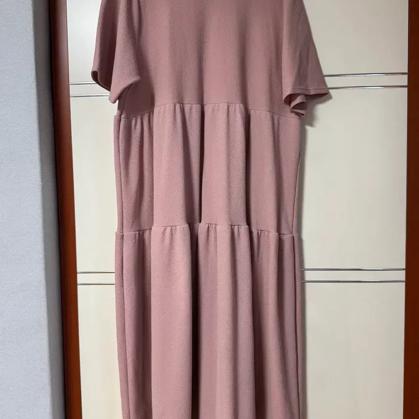 [BUNJANG] Pink Plus-Size Short-Sleeve Frill Summer Dress / 분홍색 빅사이즈 여름 반팔 프릴 원피스 팝니다 :-)
