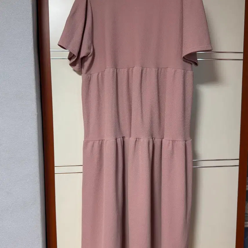 [BUNJANG] Pink Plus-Size Short-Sleeve Frill Summer Dress / 분홍색 빅사이즈 여름 반팔 프릴 원피스 팝니다 :-)