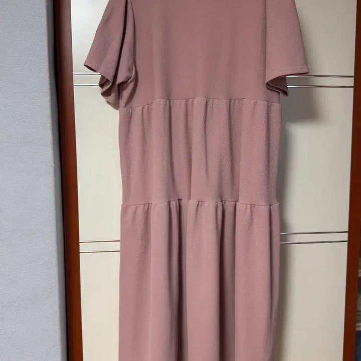 [BUNJANG] Pink Plus-Size Short-Sleeve Frill Summer Dress / 분홍색 빅사이즈 여름 반팔 프릴 원피스 팝니다 :-)