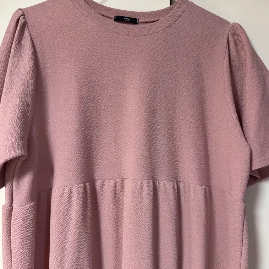 [BUNJANG] Pink Plus-Size Short-Sleeve Frill Summer Dress / 분홍색 빅사이즈 여름 반팔 프릴 원피스 팝니다 :-)
