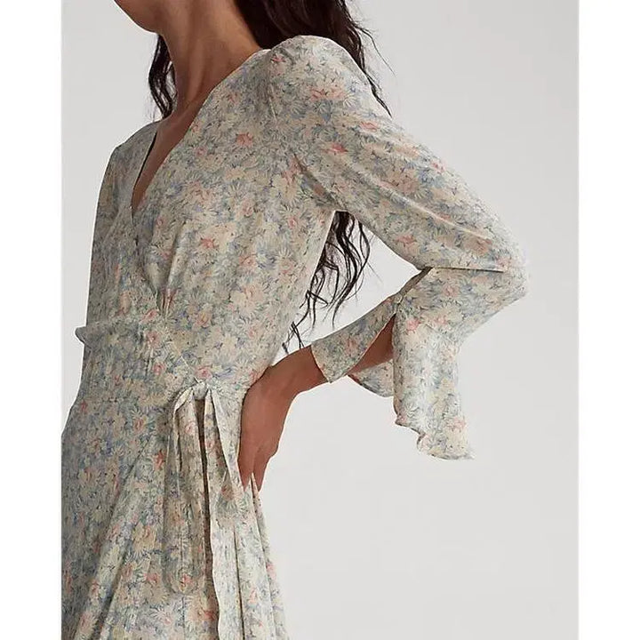 [BUNJANG] Polo Ralph Lauren Floral Wrap Long Dress / 폴로랄프로렌 플라워 랩 롱원피스