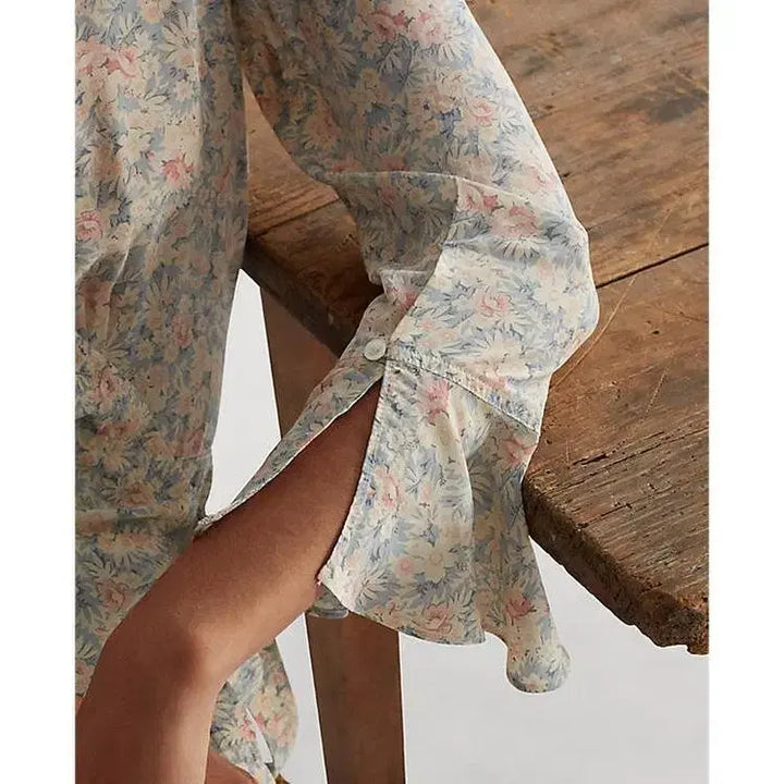 [BUNJANG] Polo Ralph Lauren Floral Wrap Long Dress / 폴로랄프로렌 플라워 랩 롱원피스