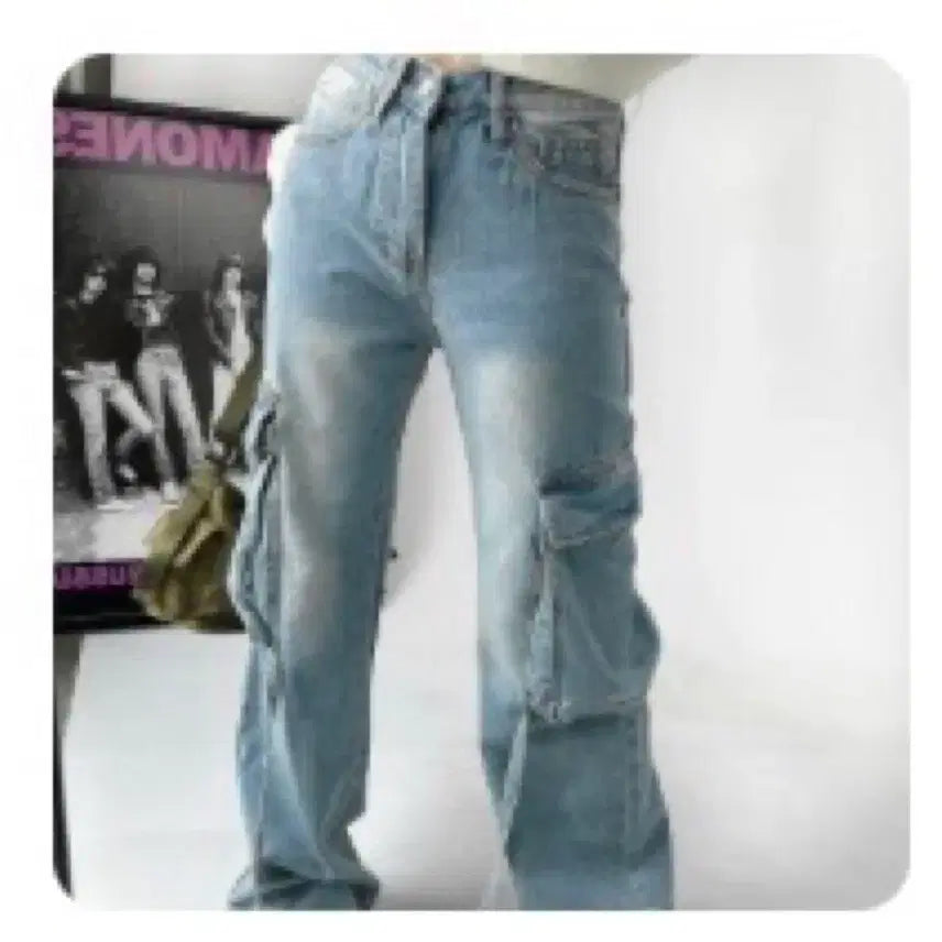 [BUNJANG] Ably Cargo Denim Pants / 에이블리 카고 데님팬츠