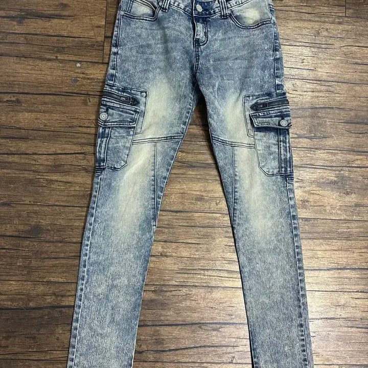 [BUNJANG] CECR VINTAGE Washed Cargo Biker Jeans - Size 28 / CECR VINTAGE 워싱 카고 청바지 28사이즈 빈티지 바이커진
